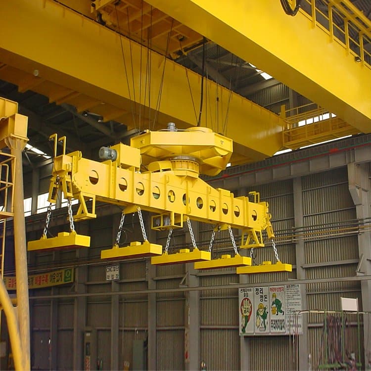 Electromagnetic Overhead Cranes with Magnet Beam